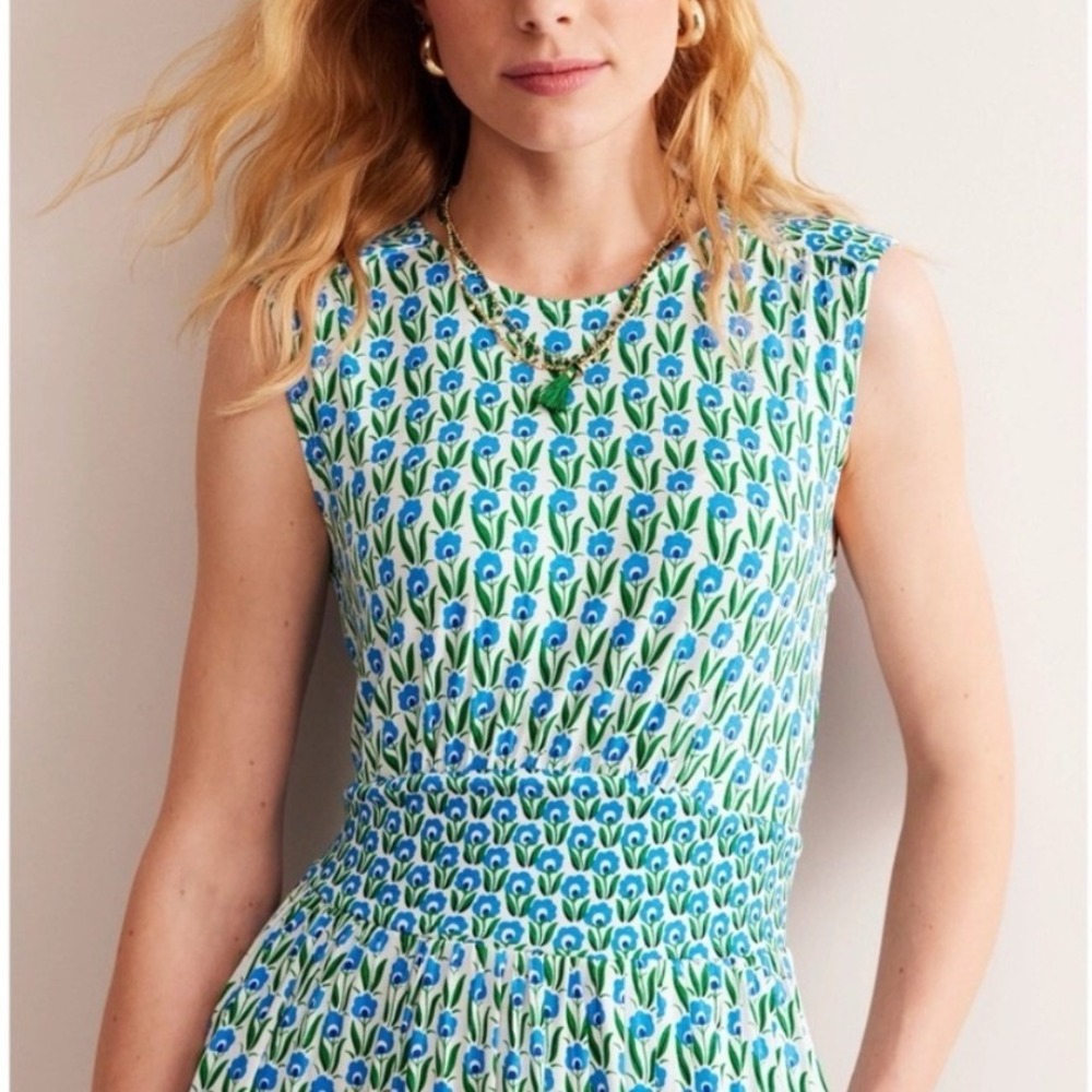 Boden Thea Sleeveless A-Line Summer Dress - Picture 2 of 14